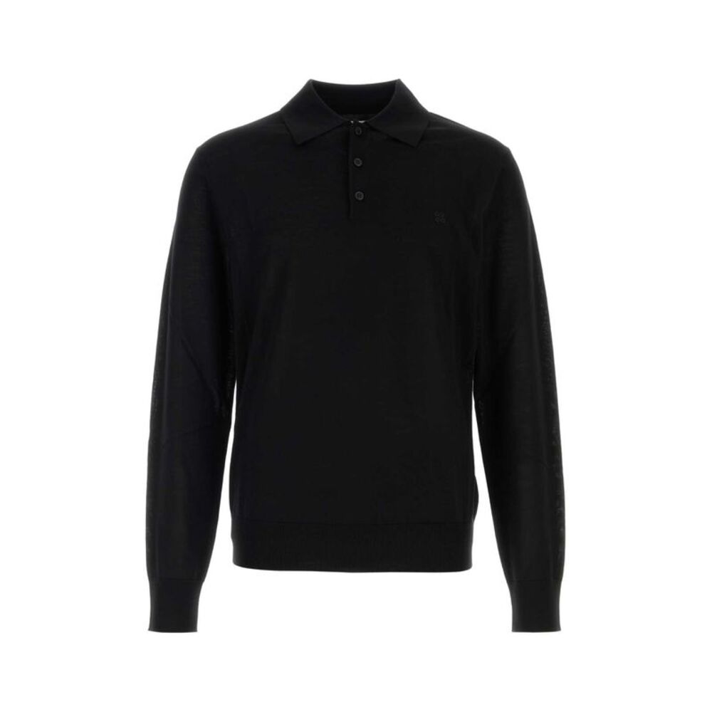 Dsquared Men Black Wool Polo Shirt